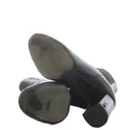 Saint Laurent Paris Side Gore Boots Short Almond Toe Heel Leather 37