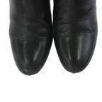 Saint Laurent Paris Side Gore Boots Short Almond Toe Heel Leather 37
