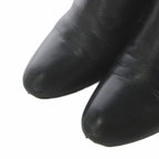 Saint Laurent Paris Side Gore Boots Short Almond Toe Heel Leather 37