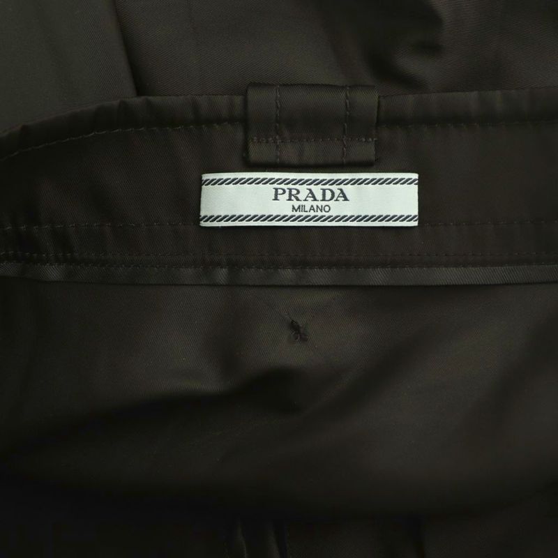 Prada Front Button Mid Mole Long Black Skirt