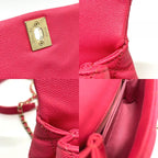 Chanel Handbag Coco Handle Xxs 19 Caviar Leather Coral Pink Coral X