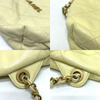Chanel Backpack 22 Small Chain Leather Yellow