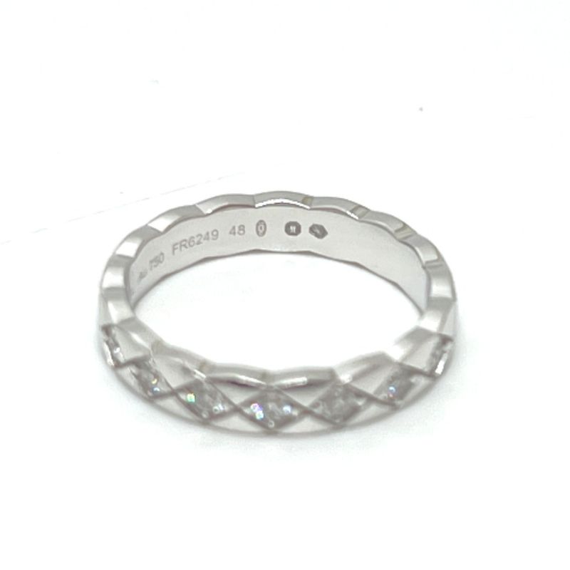 Chanel Ring Coco Crush Full Diamond 18K White Gold Silver