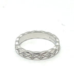 Chanel Ring Coco Crush Full Diamond 18K White Gold Silver