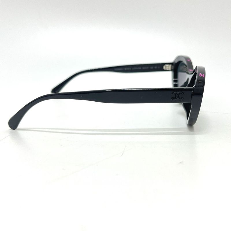 Chanel Sunglasses CC Logo Plastic Black Pink