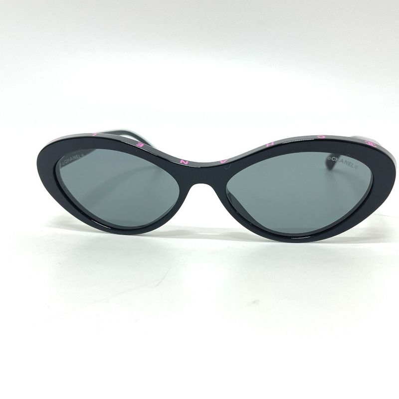 Chanel Sunglasses CC Logo Plastic Black Pink