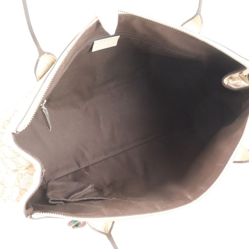 Gucci GG Canvas Prince Leather Tote Shoulder