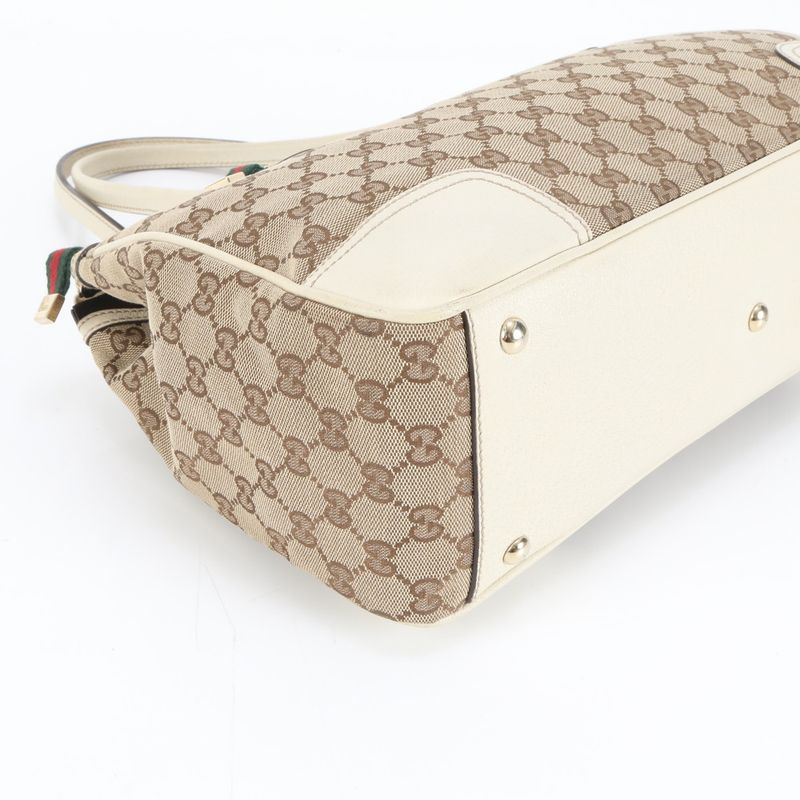 Gucci GG Canvas Prince Leather Tote Shoulder