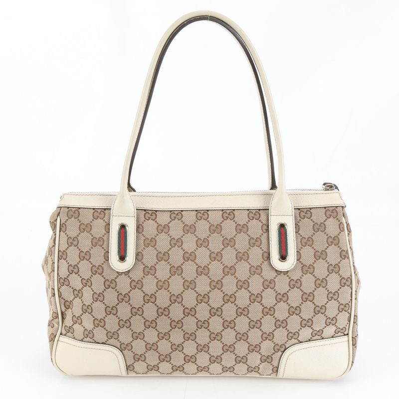 Gucci GG Canvas Prince Leather Tote Shoulder