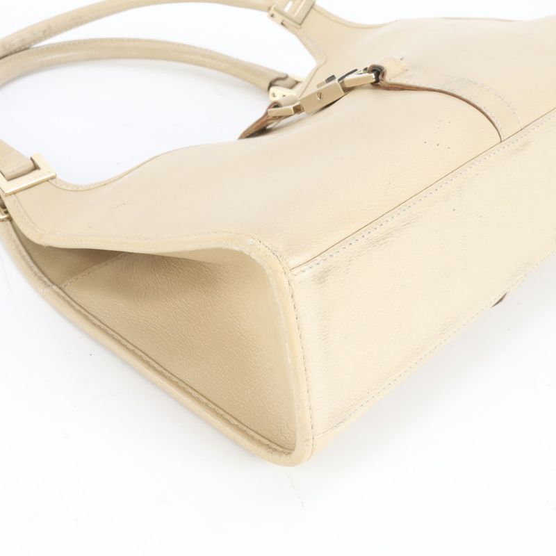 Gucci Jackie Beige Leather Shoulder Bag