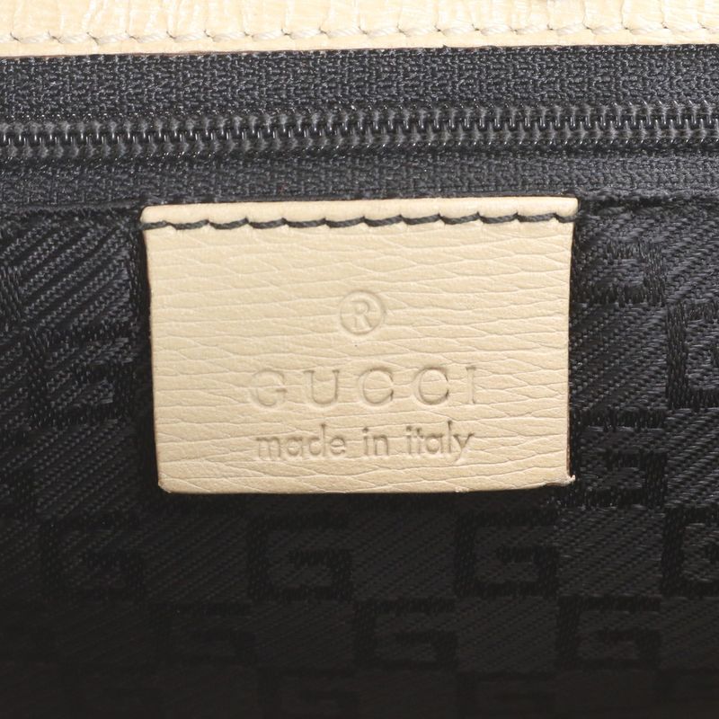 Gucci Jackie Beige Leather Shoulder Bag