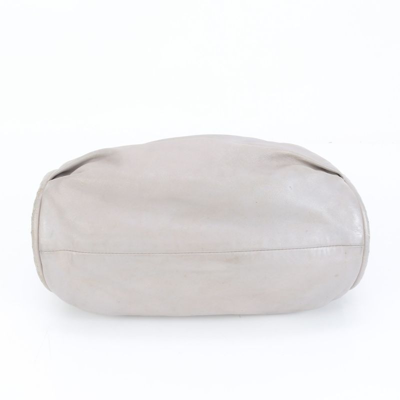 Dior Pleated Leather Shoulder Bag Hand Gray