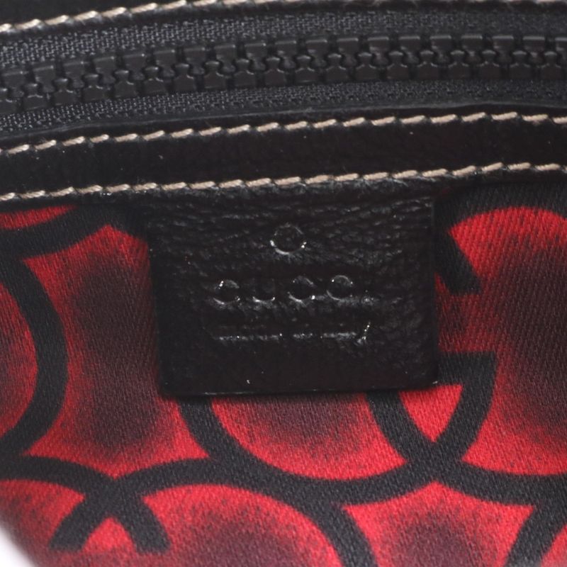 Gucci Interlocking Leather Handbag Tote Black