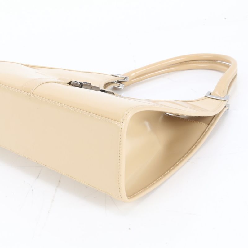 Gucci Jackie 002 Leather Tote Shoulder Hand Beige Silver