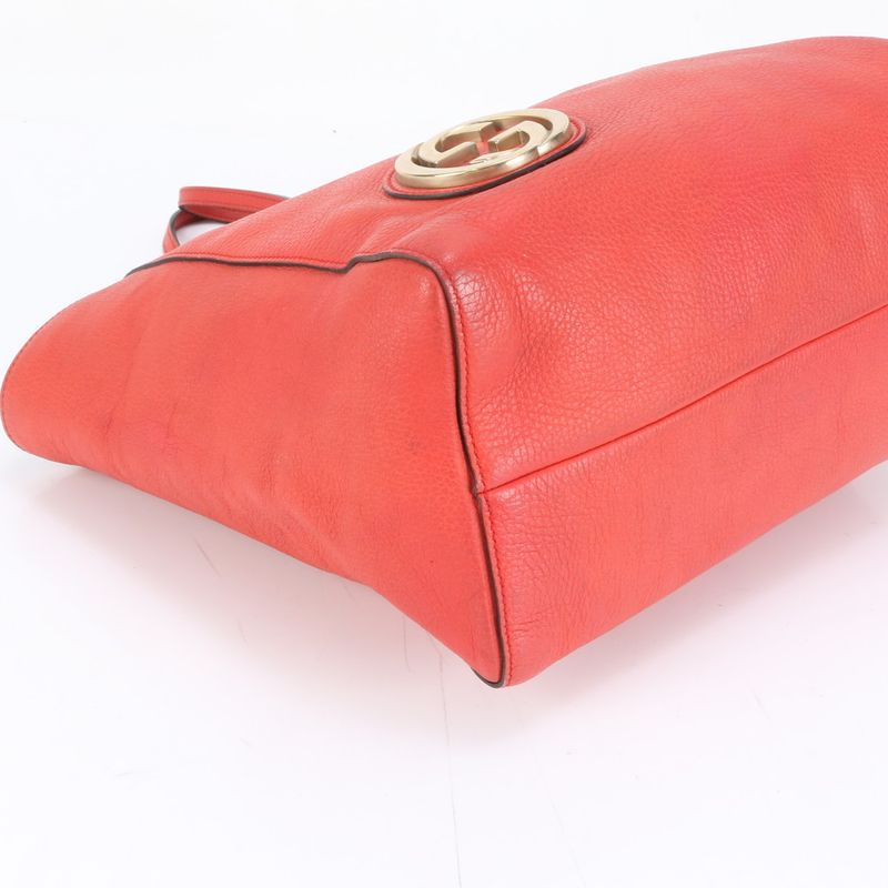 Gucci Interlocking Leather Tote Shoulder