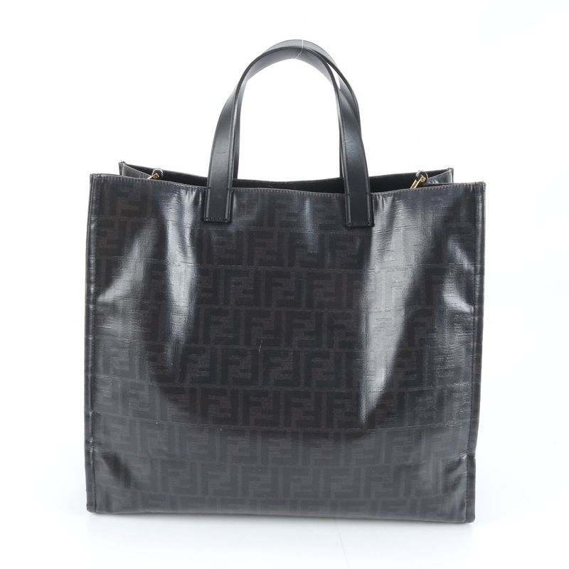 Fendi Zucca Leather Tote Shoulder Document