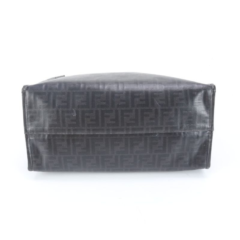 Fendi Zucca Leather Tote Shoulder Document