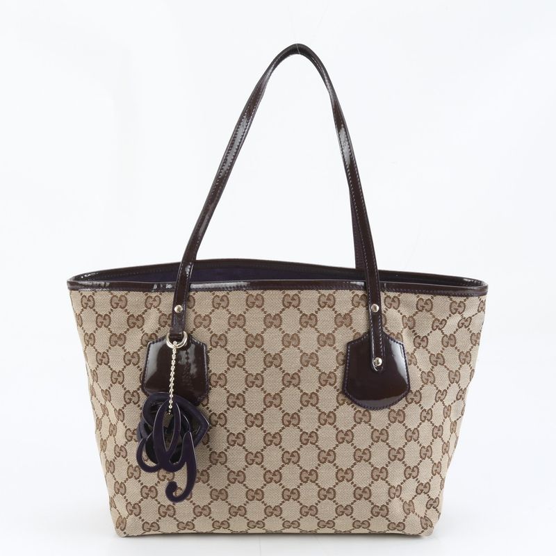 Gucci GG Canvas Leather Tote