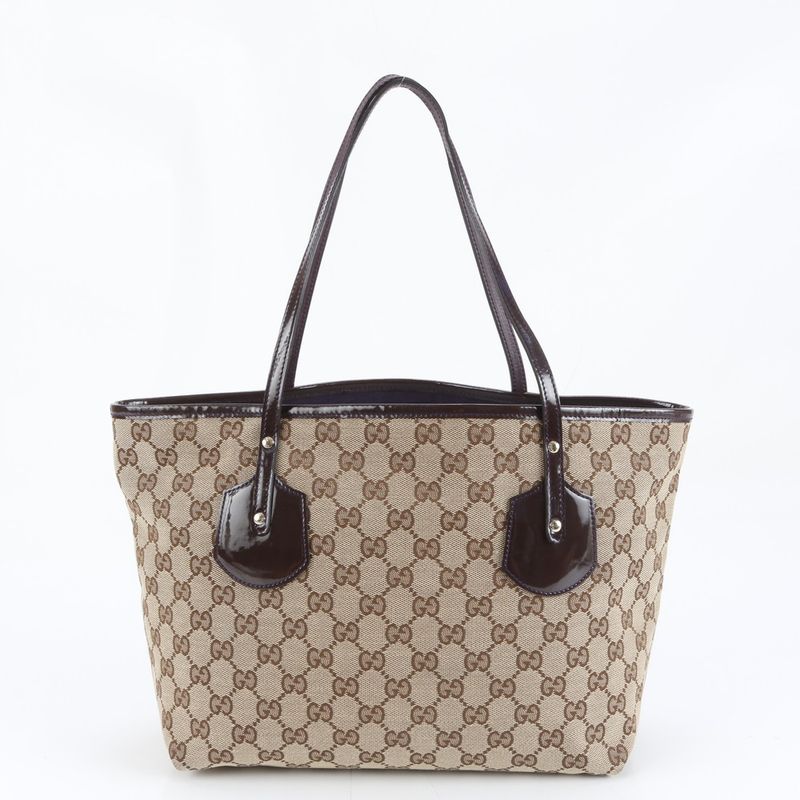 Gucci GG Canvas Leather Tote