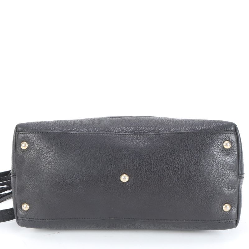 Gucci Soho Leather 2-Way Shoulder Bag Crossbody Black Hand Tote