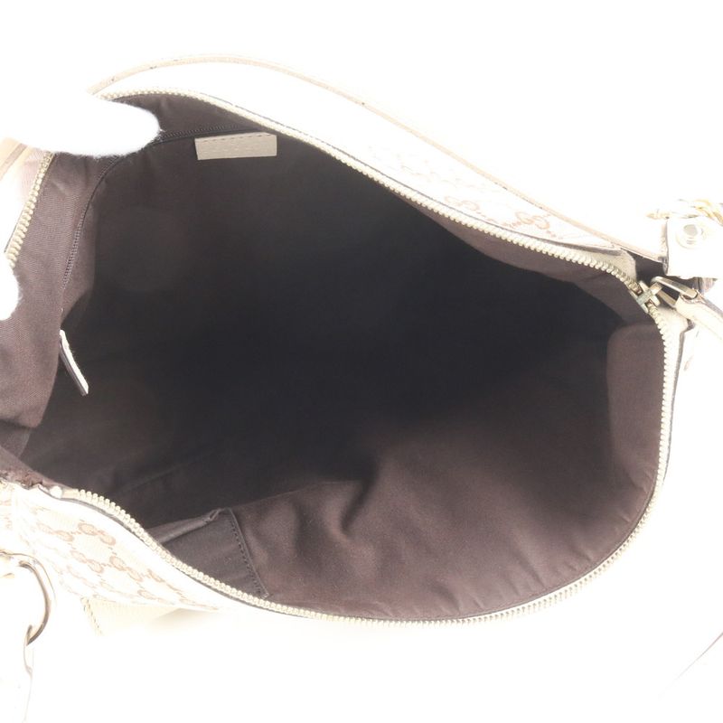 Gucci GG Canvas Leather Shoulder Bag Tote