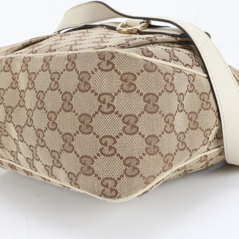 Gucci GG Canvas Leather Shoulder Bag Tote