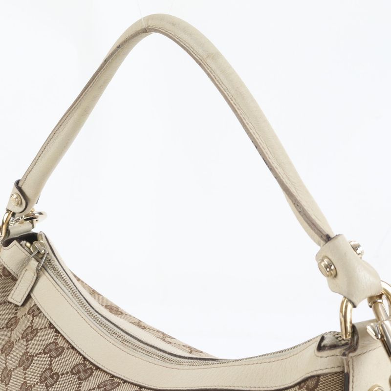 Gucci GG Canvas Leather Shoulder Bag Tote