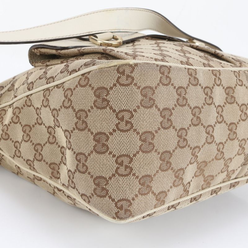 Gucci GG Canvas Leather Shoulder Bag Tote