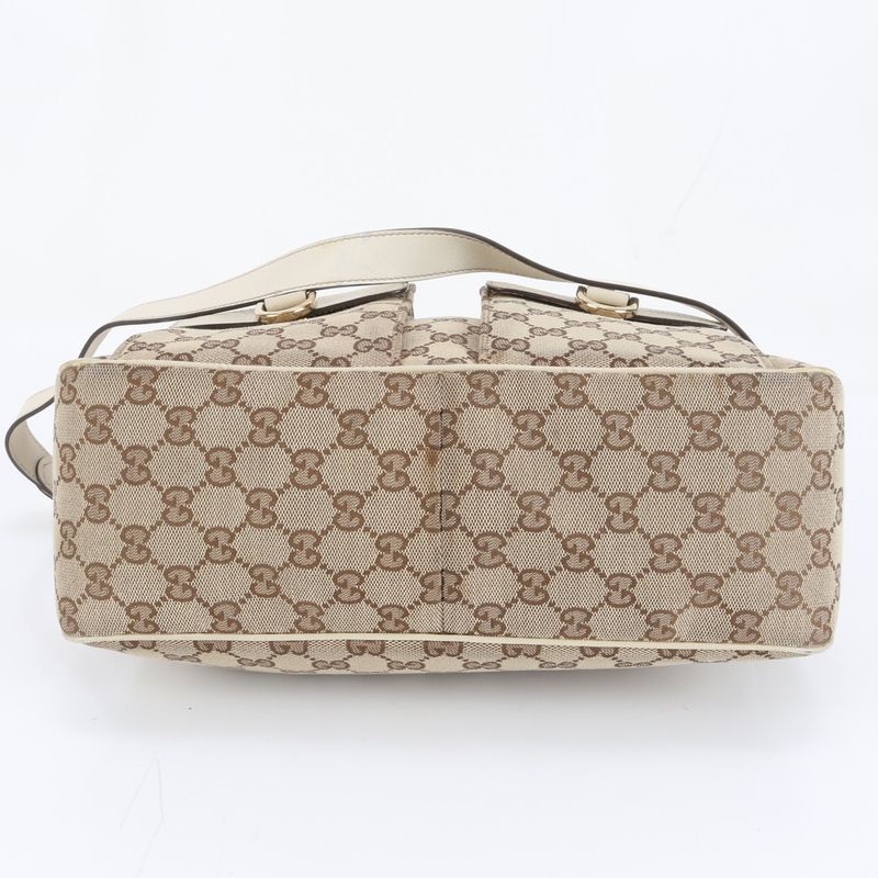 Gucci GG Canvas Leather Shoulder Bag Tote