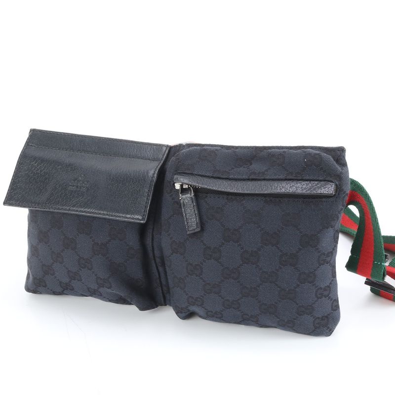 Gucci GG Canvas Leather Belt Bag Messenger Business