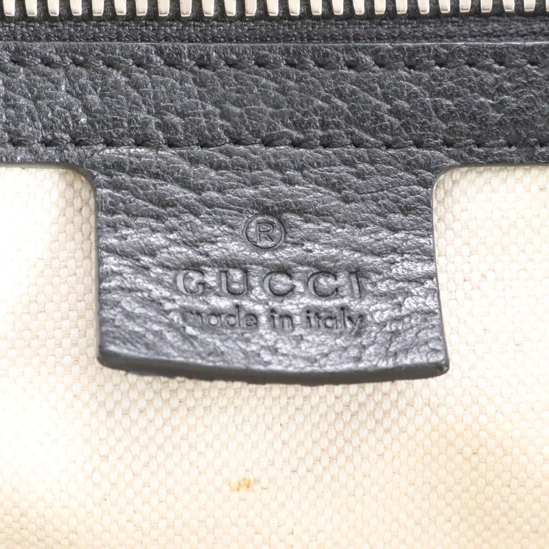 Gucci Iccug Plaid Pattern Leather Canvas Tote