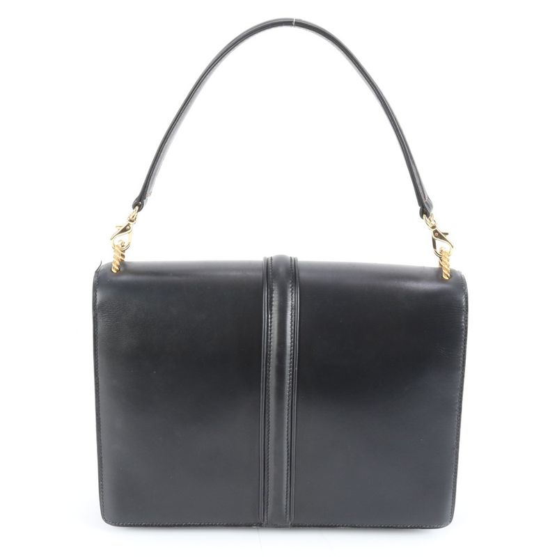 Hermes Vintage Box Calf Ring Leather Shoulder Bag