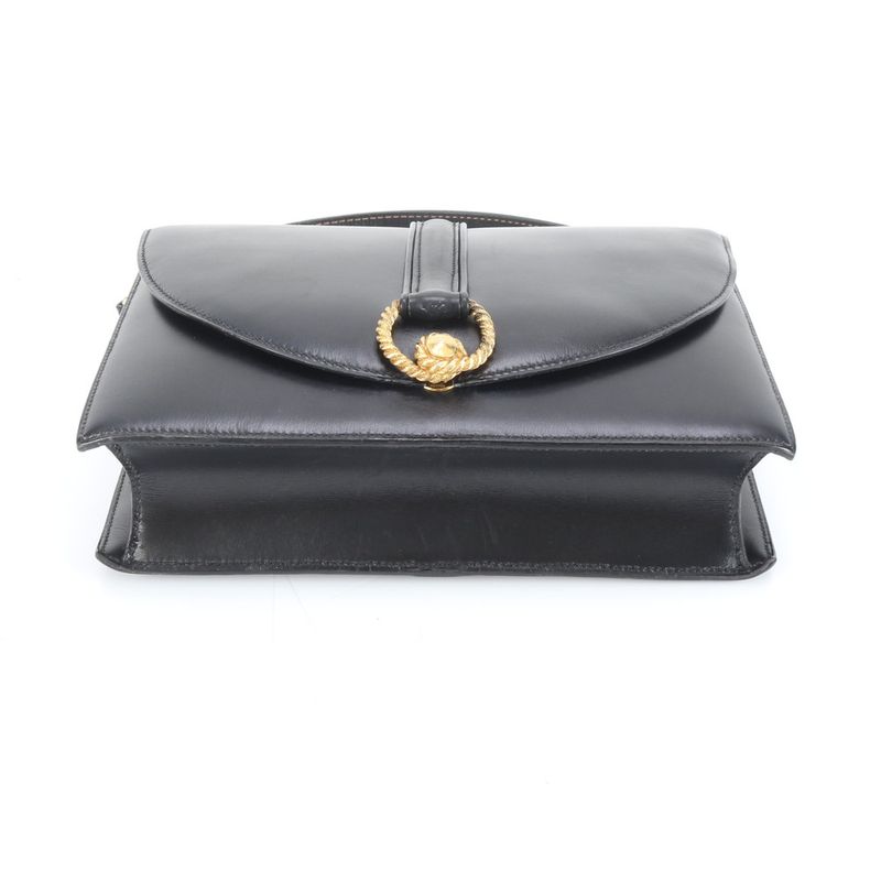 Hermes Vintage Box Calf Ring Leather Shoulder Bag