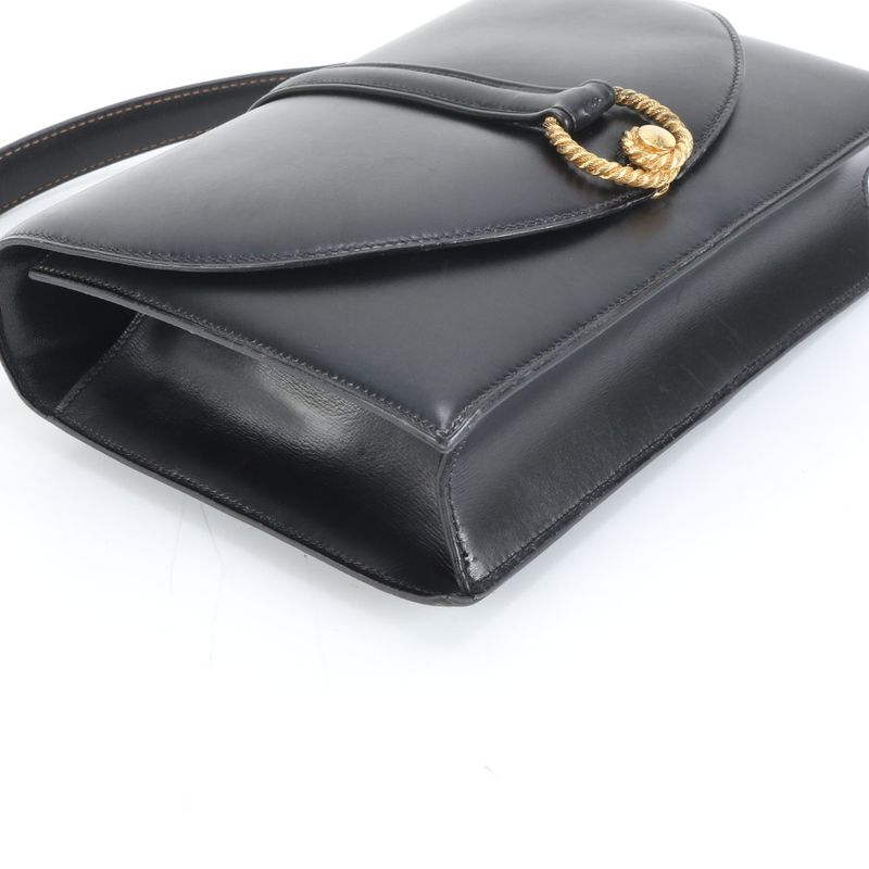 Hermes Vintage Box Calf Ring Leather Shoulder Bag