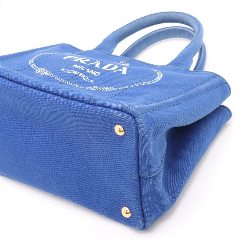 Prada Canapa Blue Handbag Tote