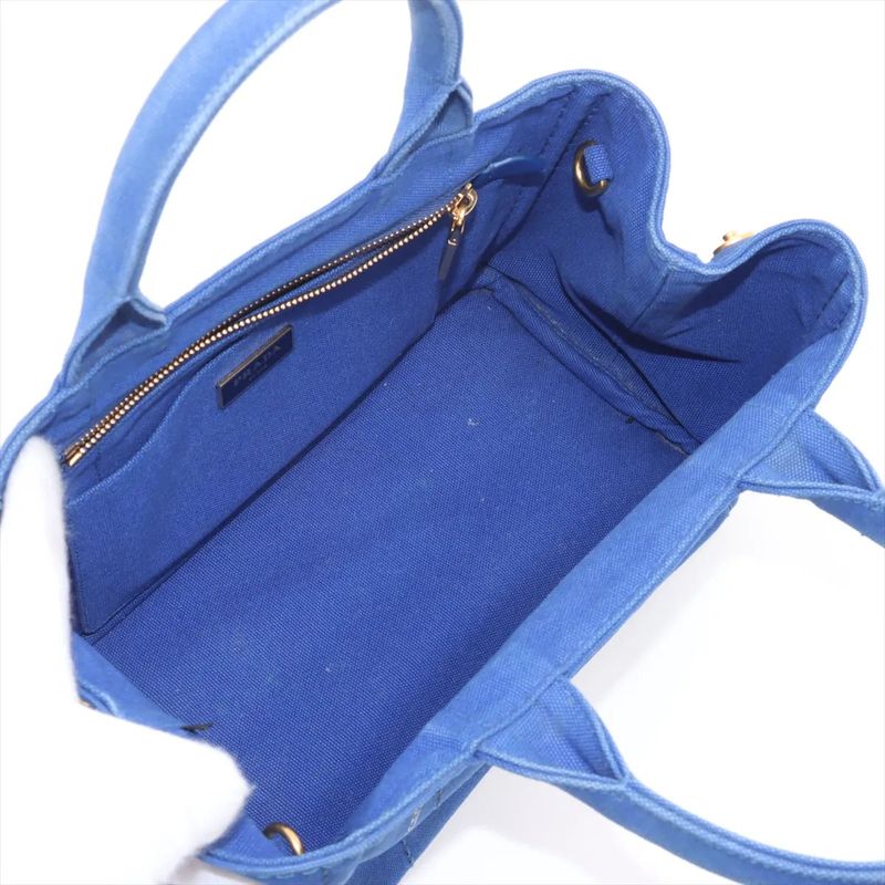 Prada Canapa Blue Handbag Tote