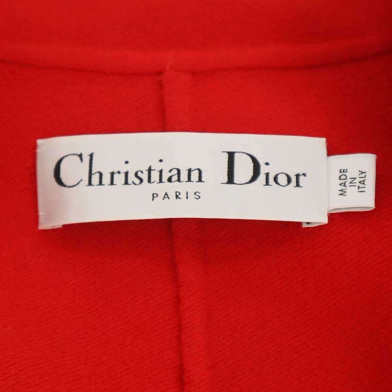 Dior Resort Double Face Cashmere Long Coat Red 34