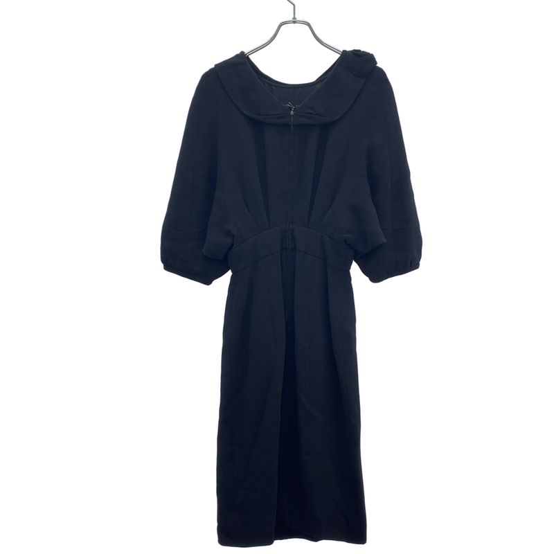 Louis Vuitton Volume Silk Dress Black 34
