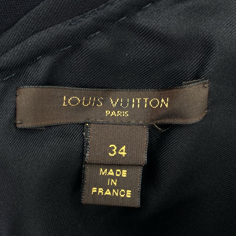 Louis Vuitton Volume Silk Dress Black 34