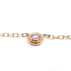 Cartier 18K Pink Gold Damier SM Diamond Necklace