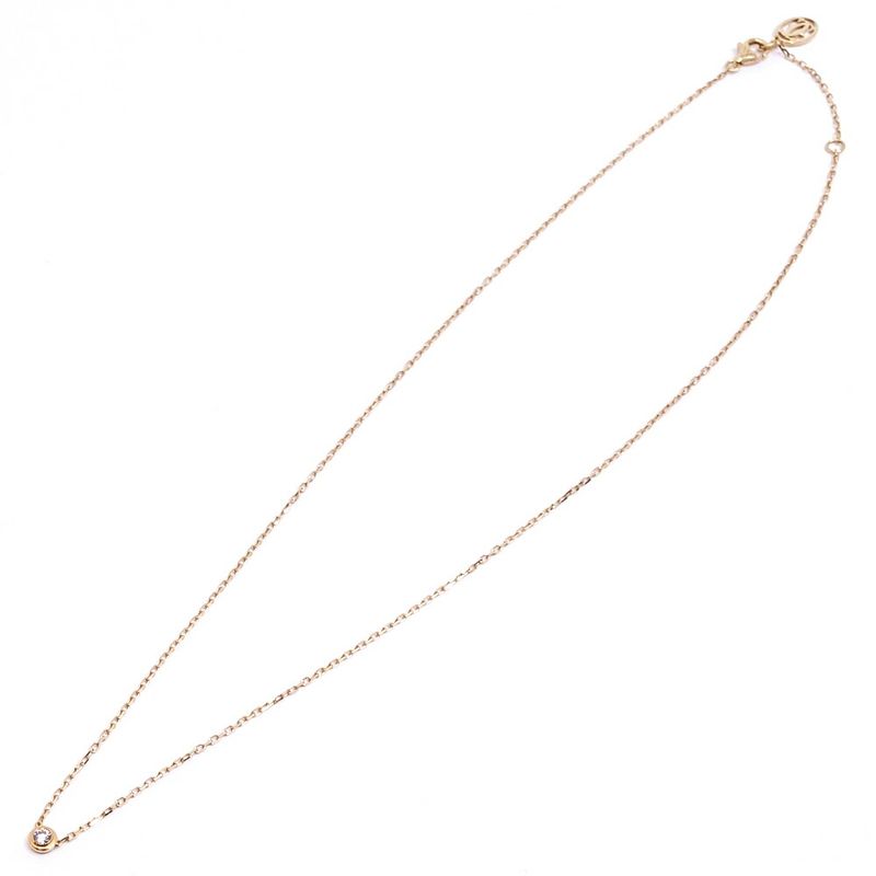Cartier 18K Pink Gold Damier SM Diamond Necklace