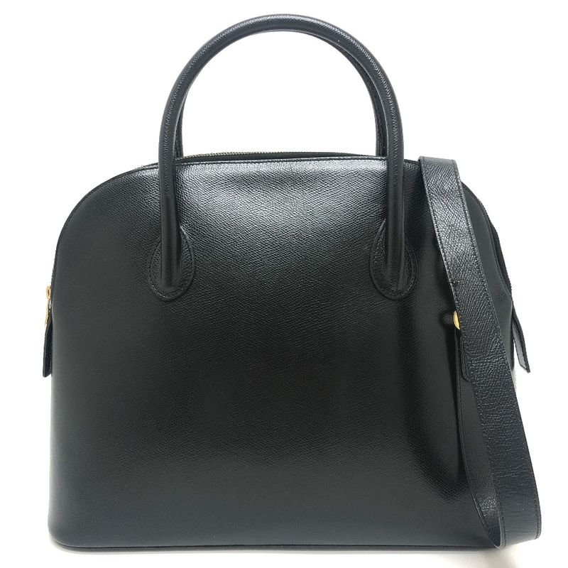 Celine Handbag Bowling Leather Black
