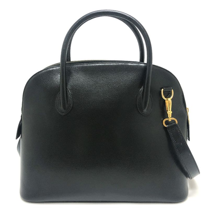 Celine Handbag Bowling Leather Black