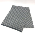 Louis Vuitton Scarf Echarpe Petit Damier Wool Gray