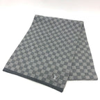 Louis Vuitton Scarf Echarpe Petit Damier Wool Gray