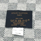 Louis Vuitton Scarf Echarpe Petit Damier Wool Gray