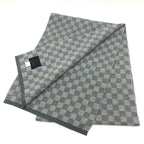 Louis Vuitton Scarf Echarpe Petit Damier Wool Gray