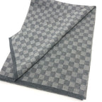 Louis Vuitton Scarf Echarpe Petit Damier Wool Gray