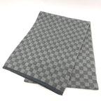 Louis Vuitton Scarf Echarpe Petit Damier Wool Gray