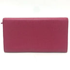 Bvlgari Wallet Logo Clip Leather Red